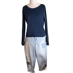 Split 59 Navy blue top with Dramatic V in the back.